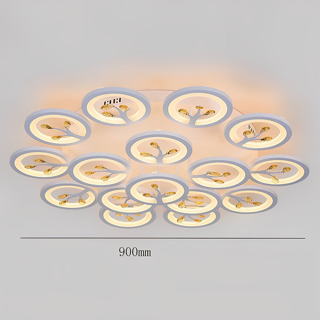 16 Lights Flower Dimmable LED White Nordic Ceiling Light – Flush Mount