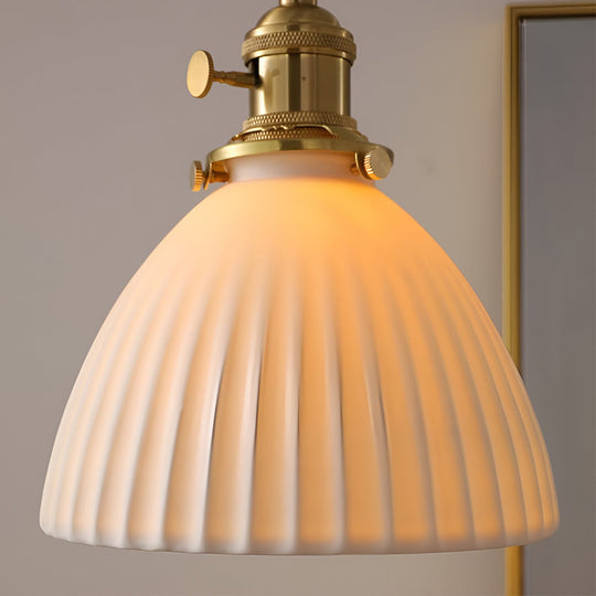 Creative Ceramic Copper LED 12W Nordic Pendant Light or Plug-in Wall Lamp