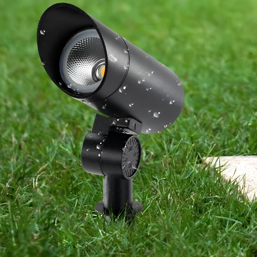 Waterproof Black Modern LED Outdoor Spotlights Lawn Garden Lamp