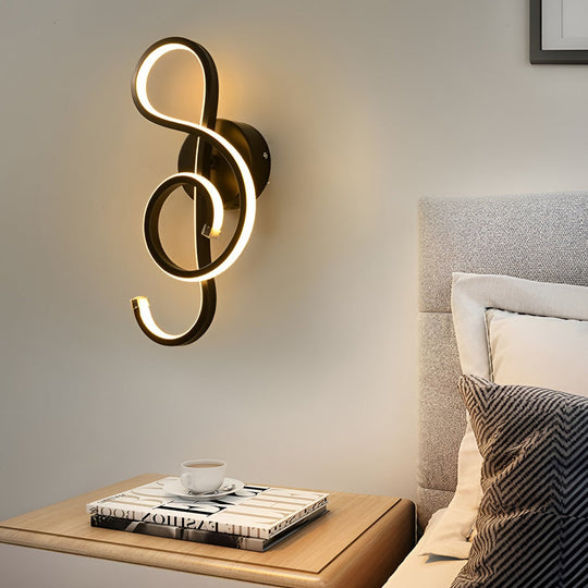 Musical Note Shaped LED Modern Wall Sconce