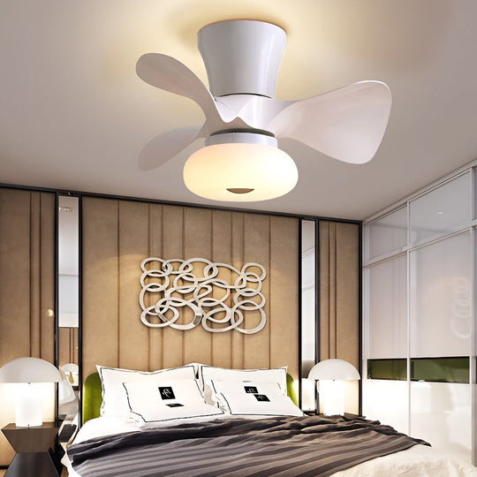 Macaron Color 3-Step Dimming LED Nordic Inverter Ceiling Fan Light