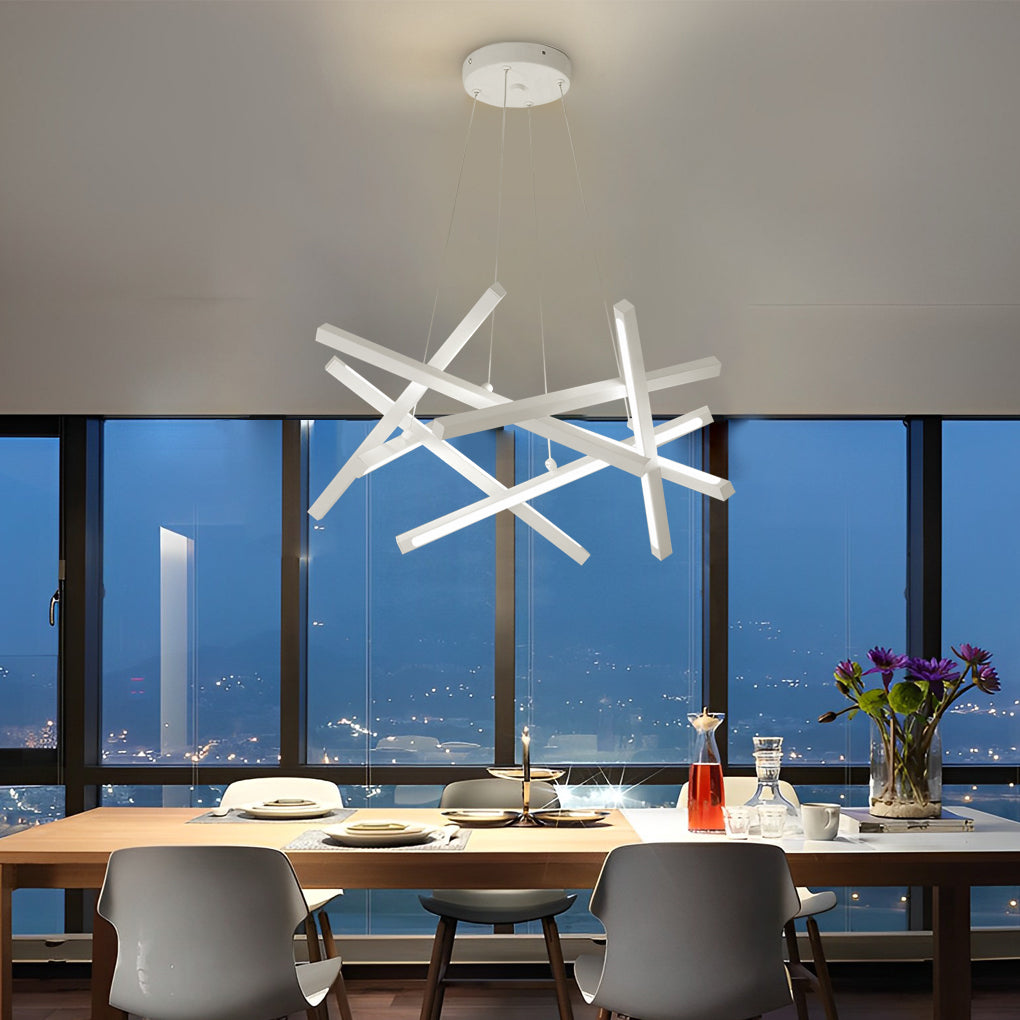 8-Light Modern LED – Sputnik Chandelier Stylish Ceiling Lighting