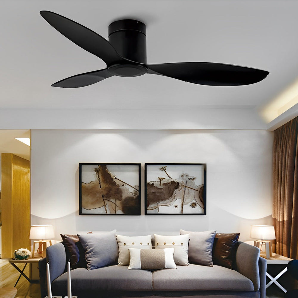 3-Blade Modern Ceiling Fan with Dimmable LED Light and Remote Control