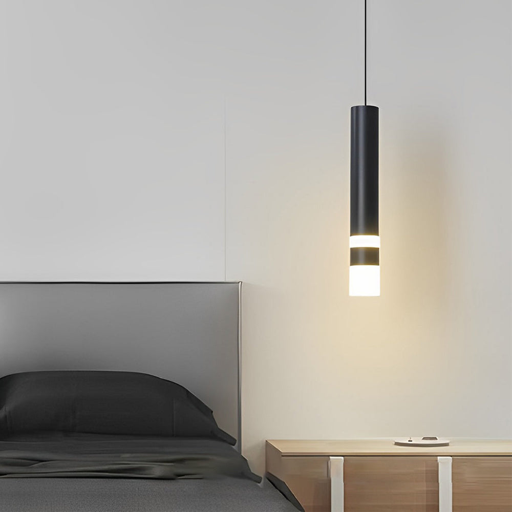 Personality Minimalist LED Black Nordic Pendant Light for Kitchen Island