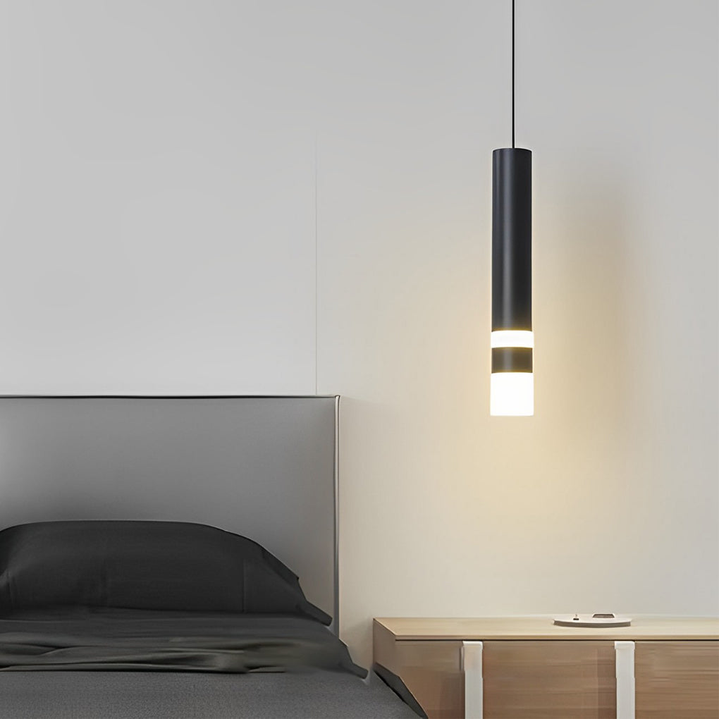 Personality Minimalist LED Black Nordic Pendant Light for Kitchen Island