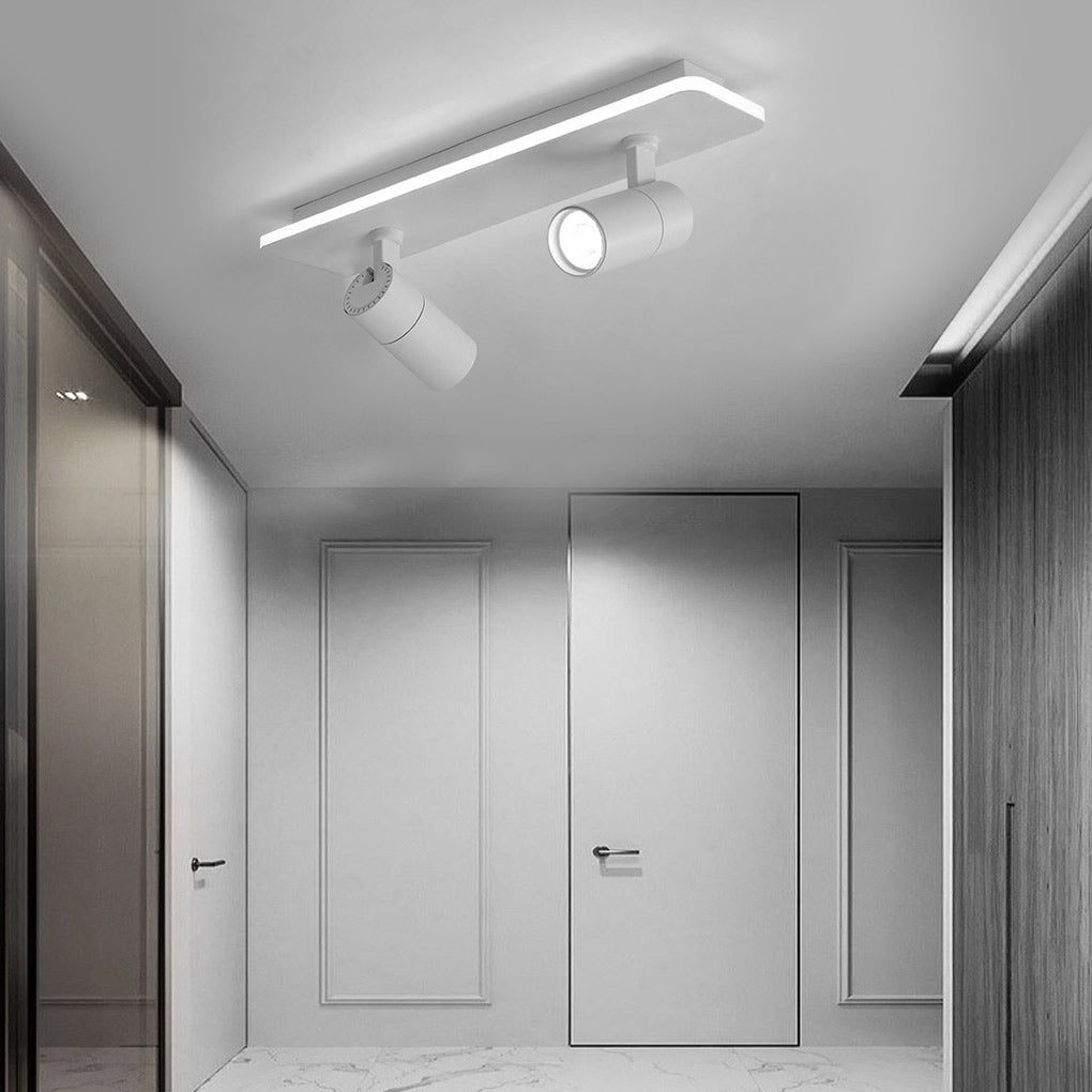 Minimalist Long Rectangular Adjustable LED Flush Mount Spotlight (2/3/4-Light)