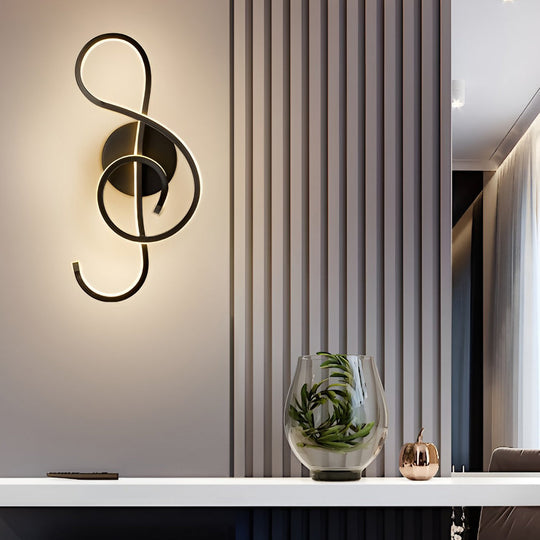 Musical Note Shaped LED Modern Wall Sconce