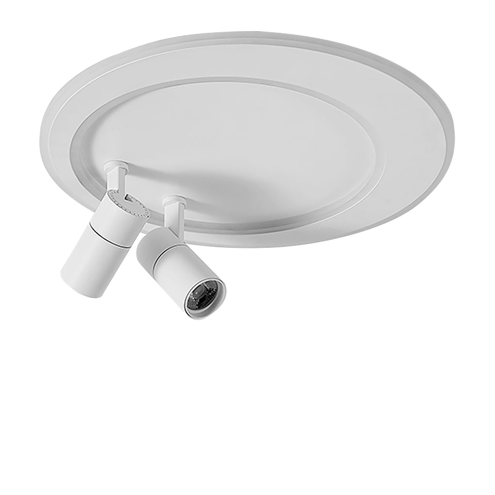18" LED Circular Flush Mount Ceiling Light with Adjustable Spotlights