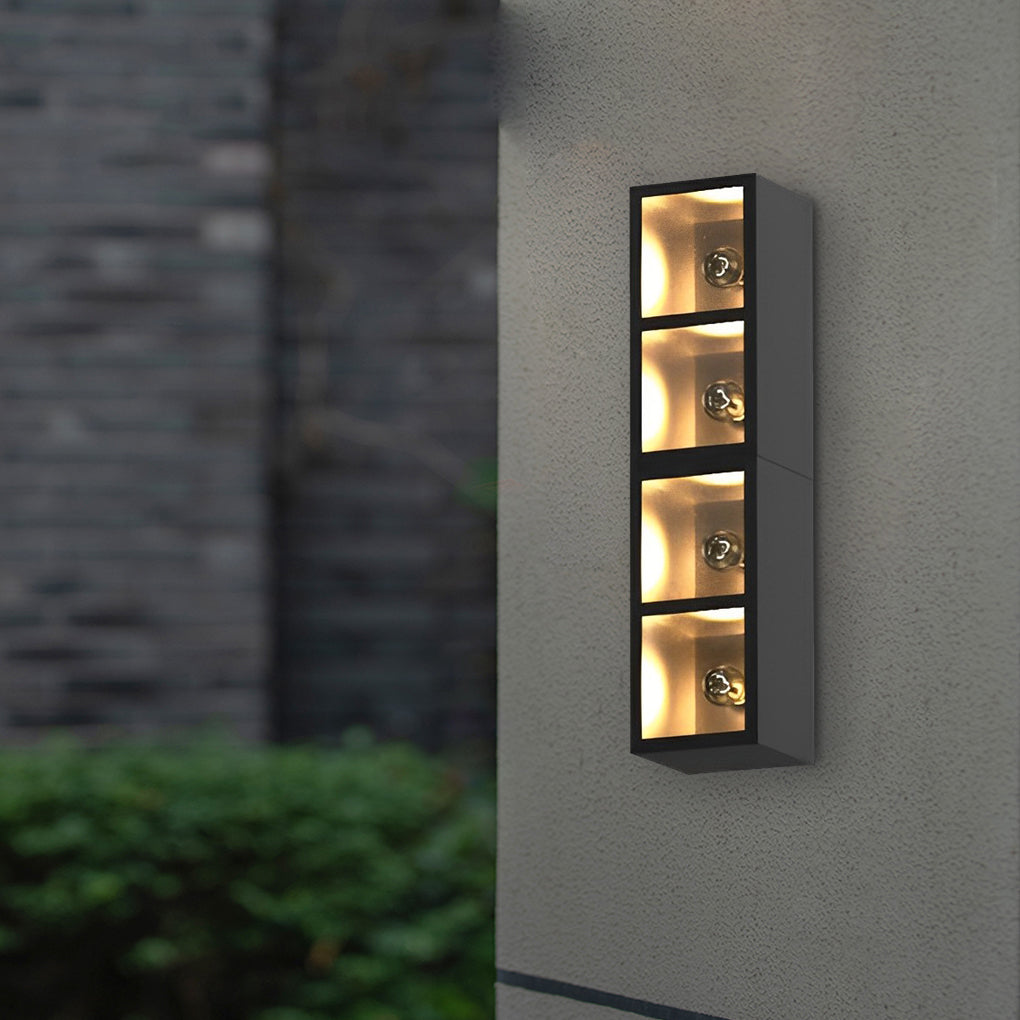 Waterproof Creative Square Combination Wall Lamp with Flowerpot
