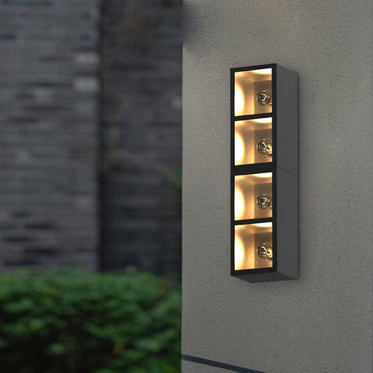 Waterproof Creative Square Combination Wall Lamp with Flowerpot