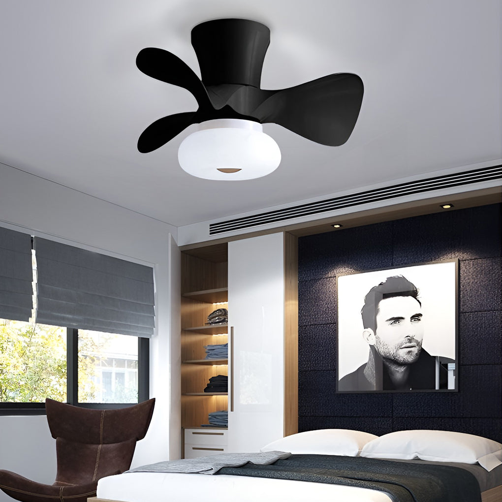 Macaron Color 3-Step Dimming LED Nordic Inverter Ceiling Fan Light