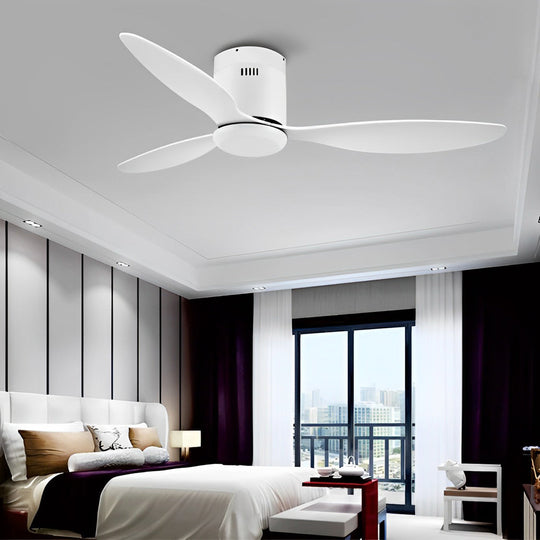 3-Blade Modern Ceiling Fan with Dimmable LED Light and Remote Control