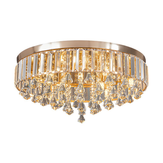 19" Inch Round Crystal Pendants LED Ceiling Lights Fixture Ceiling Lamp