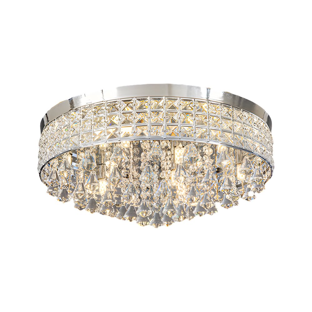 19" Inch Round Crystal Pendants LED Ceiling Lights Fixture Ceiling Lamp