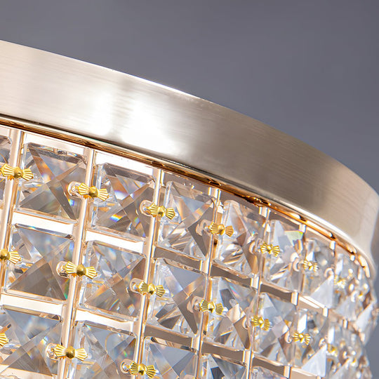 19" Inch Round Crystal Pendants LED Ceiling Lights Fixture Ceiling Lamp
