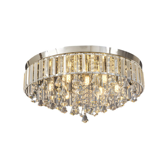 19" Inch Round Crystal Pendants LED Ceiling Lights Fixture Ceiling Lamp
