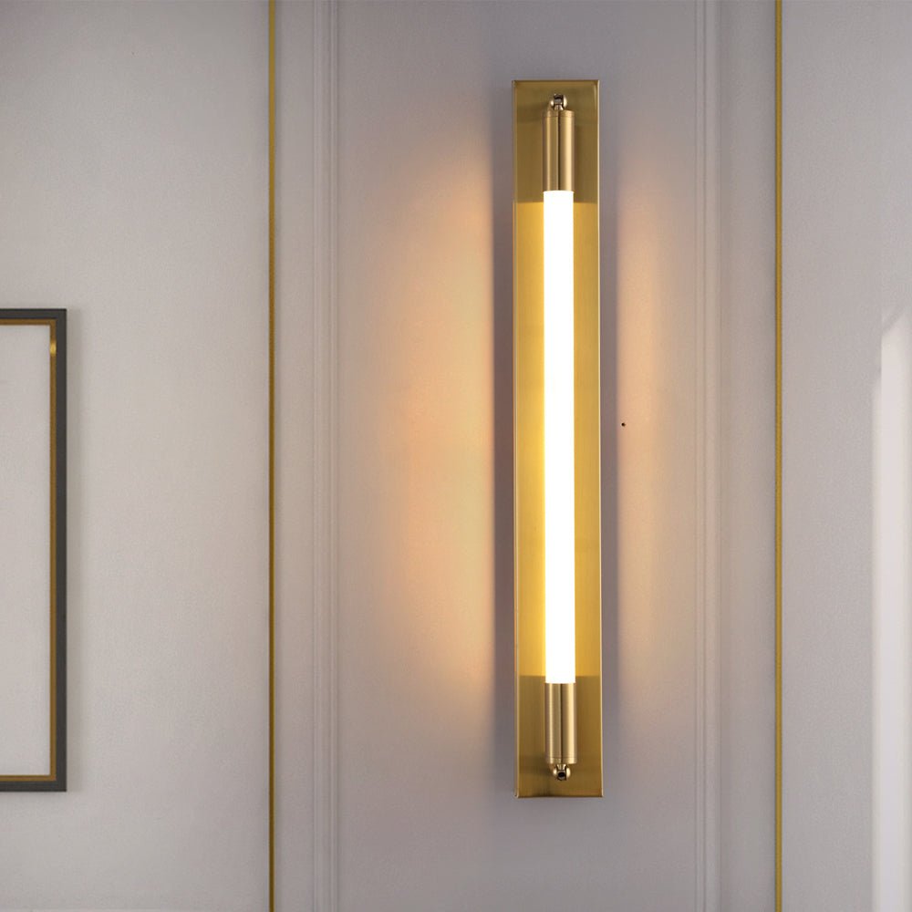 19.68'' Acrylic Tube 1-Light LED Wall Lamp – Black / Gold / Chrome