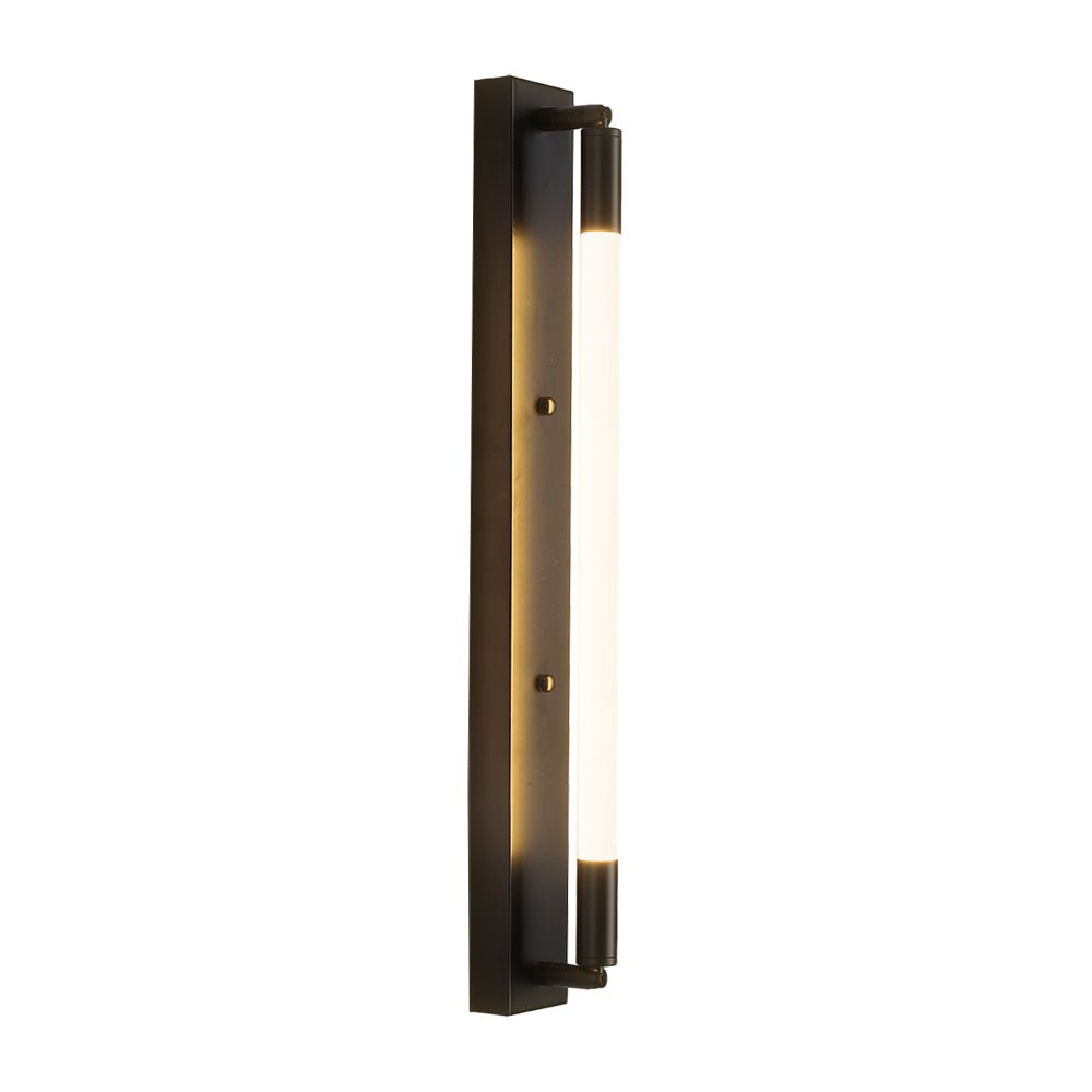 19.68'' Acrylic Tube 1-Light LED Wall Lamp – Black / Gold / Chrome