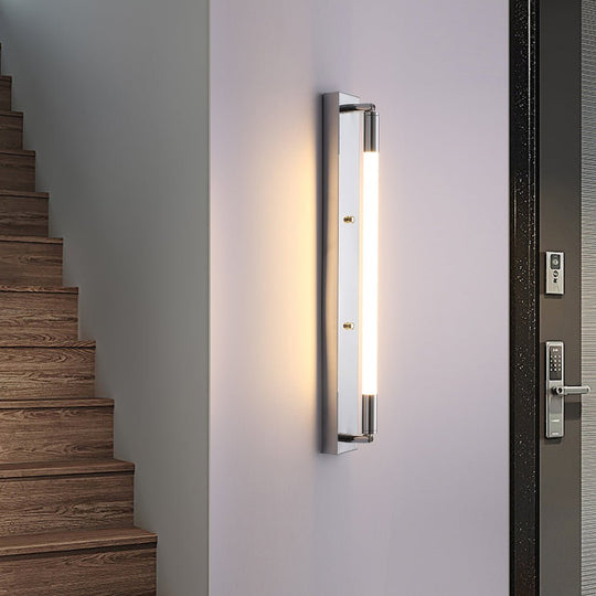 19.68'' Acrylic Tube 1-Light LED Wall Lamp – Black / Gold / Chrome