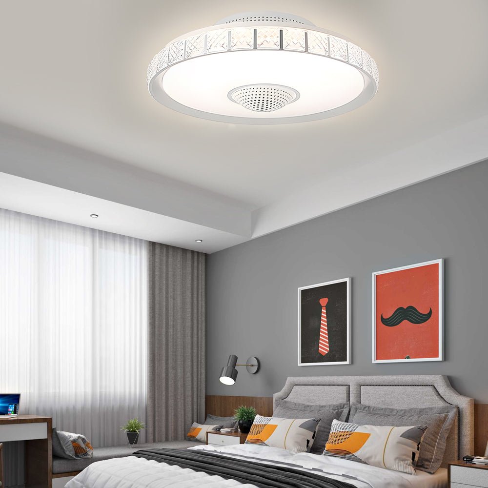 19.69'' Bladeless LED Indoor Smart Ceiling Fan with Remote Control
