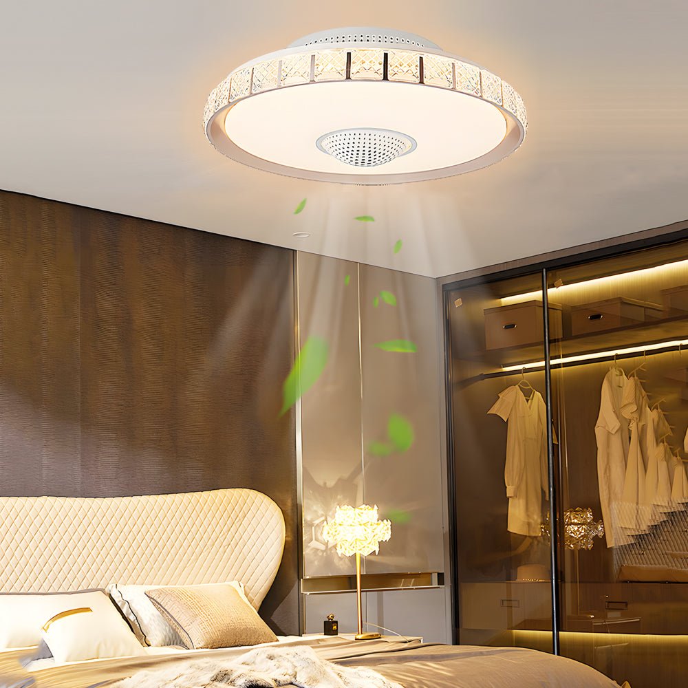 19.69'' Bladeless LED Indoor Smart Ceiling Fan with Remote Control