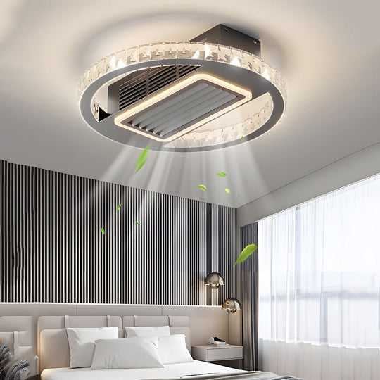 19.7'' Nordic 6-Speed Bladeless Ceiling Fan with LED Light and Remote
