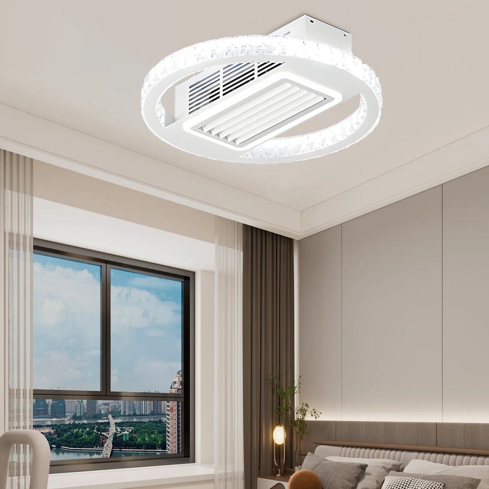 19.7'' Nordic 6-Speed Bladeless Ceiling Fan with LED Light and Remote