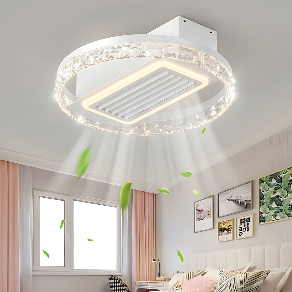 19.7'' Nordic 6-Speed Bladeless Ceiling Fan with LED Light and Remote