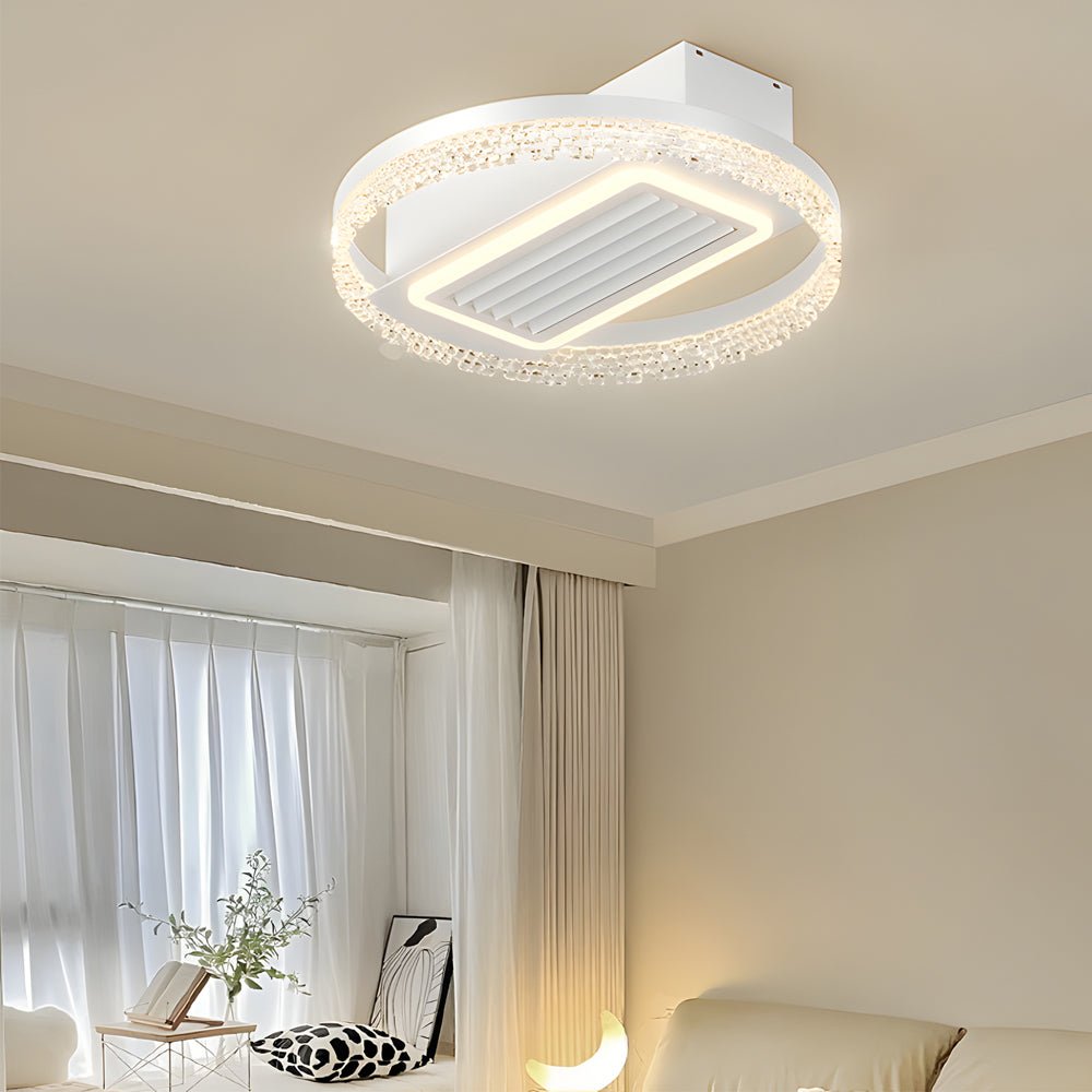 19.7'' Nordic 6-Speed Bladeless Ceiling Fan with LED Light and Remote