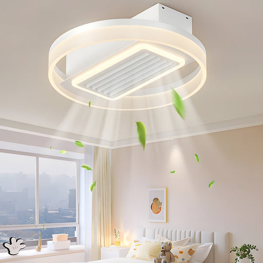 19.7'' Nordic 6-Speed Bladeless Ceiling Fan with LED Light and Remote