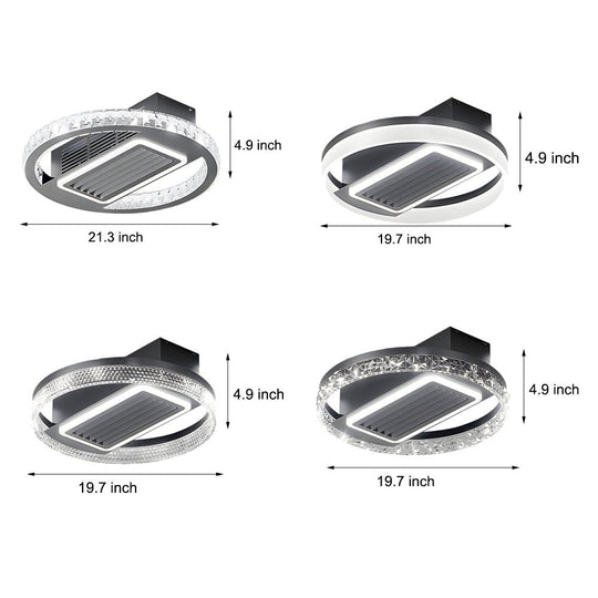 19.7'' Nordic 6-Speed Bladeless Ceiling Fan with LED Light and Remote
