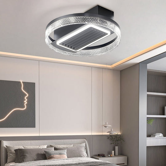 19.7'' Nordic 6-Speed Bladeless Ceiling Fan with LED Light and Remote