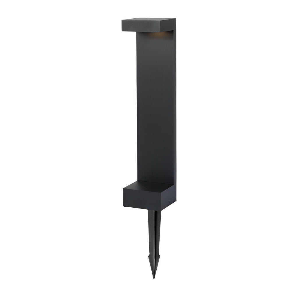 Aluminum LED I-Shaped Pathway Light – Modern Black Waterproof