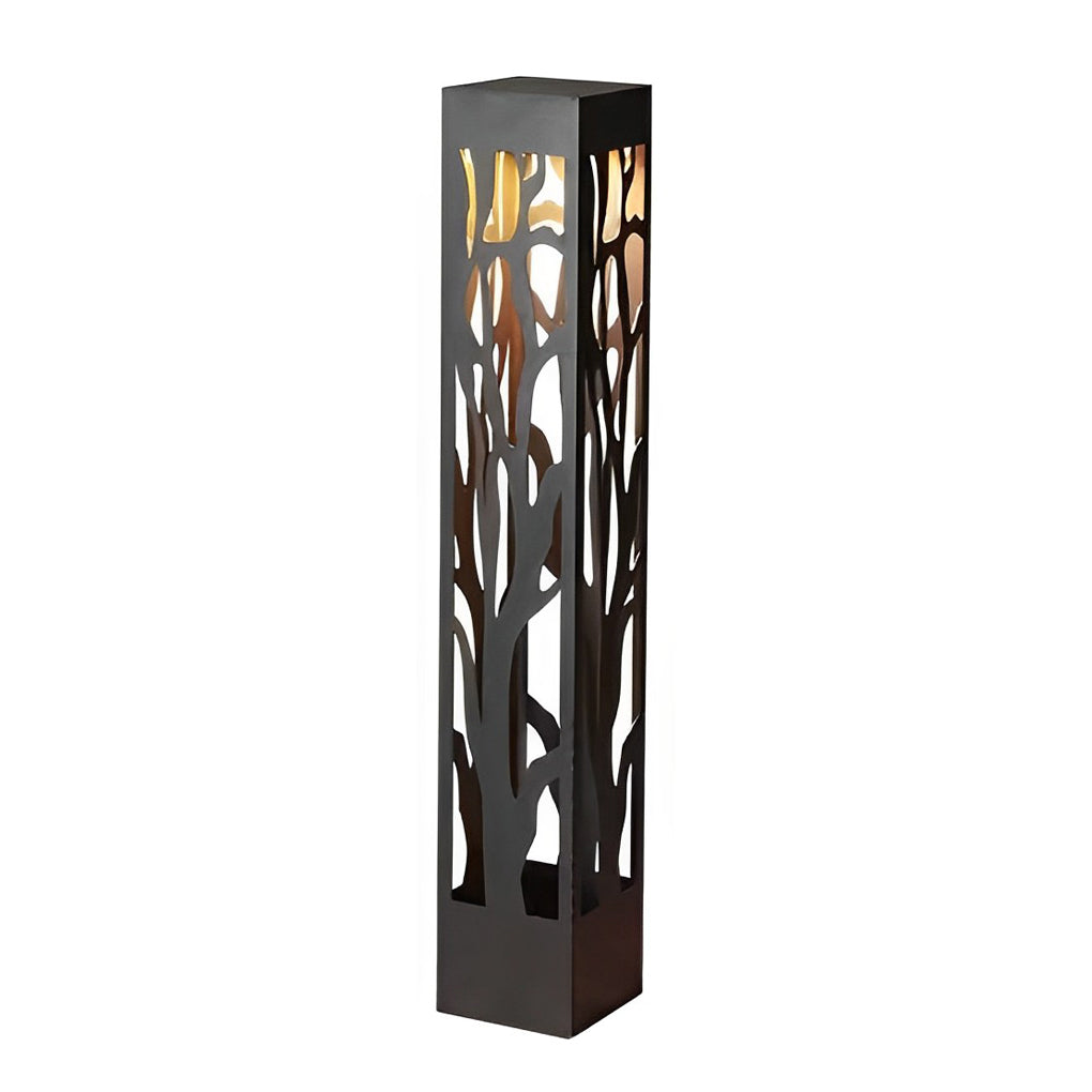 Solar Powered Modern Outdoor Lawn Lights with Hollow Branch Pattern