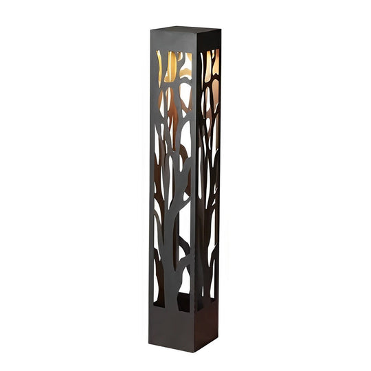 Solar Powered Modern Outdoor Lawn Lights with Hollow Branch Pattern
