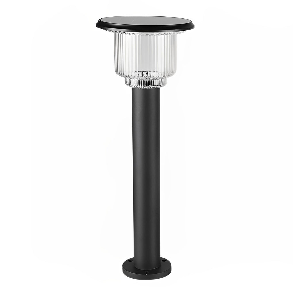 Modern Matte Black Solar LED Outdoor Pathway Light