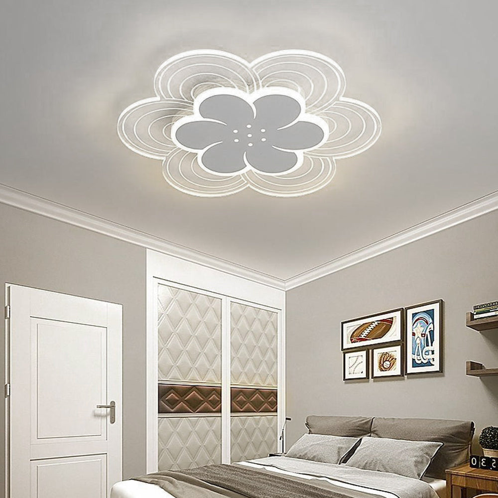 Flower Shaped Dimmable LED Modern Flush Mount Ceiling Light