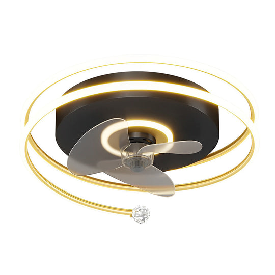 Nordic Bladeless Ceiling Fan with 3-Speed Wind and 45W LED Light