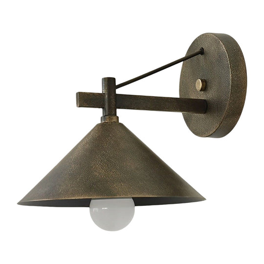 Conical Simple Waterproof Retro American Style Outdoor Wall Sconce Lighting