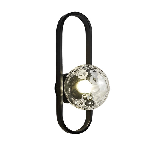 Creative Glass Shade Elliptical Iron Modern Wall Lamp