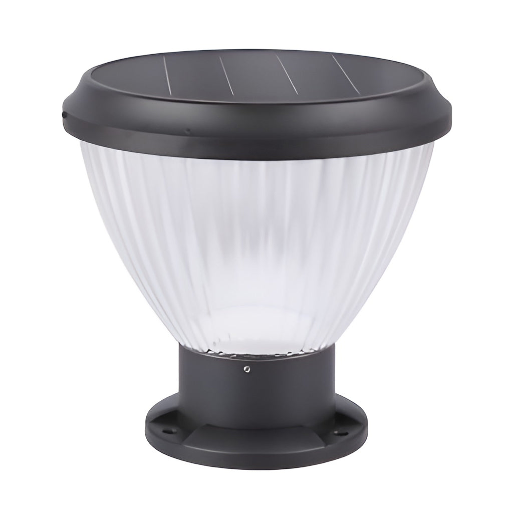 Round LED Solar Post Caps Lights – Modern Pillar Lighting