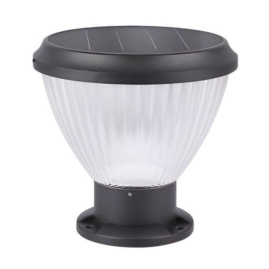 Round LED Solar Post Caps Lights – Modern Pillar Lighting