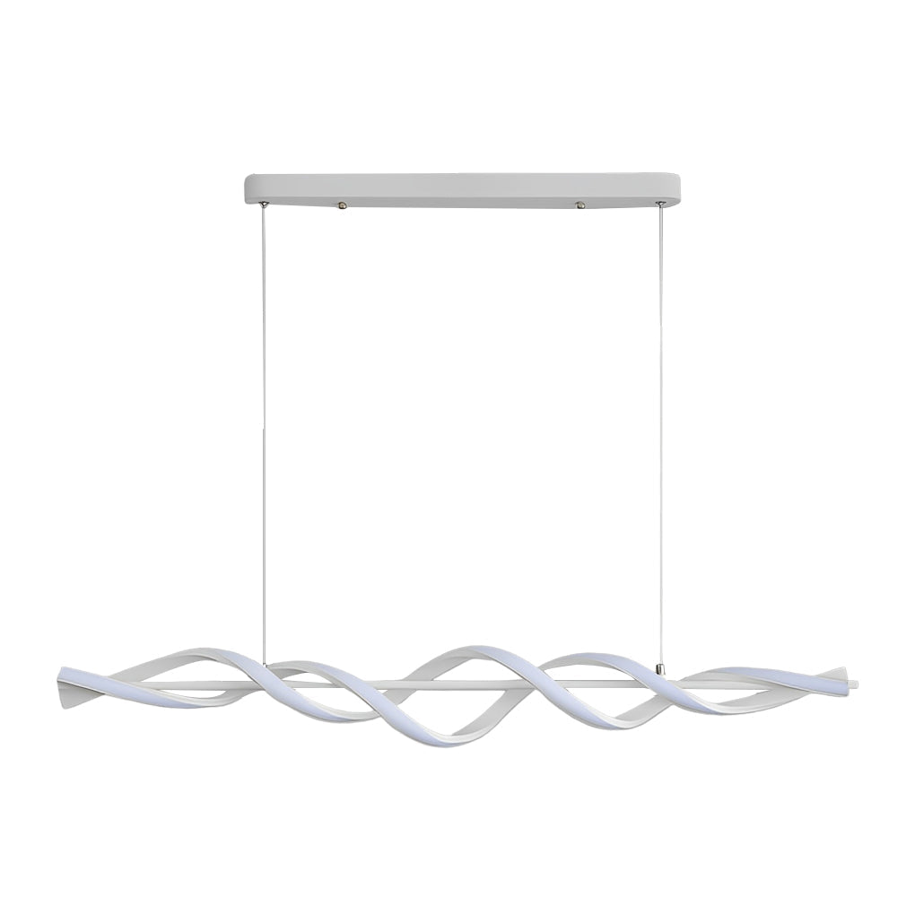 Modern Spiral-Shaped White Dimmable LED Chandelier
