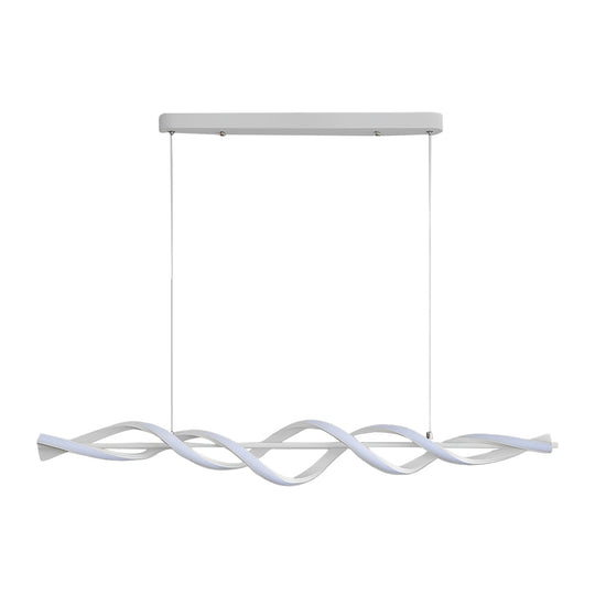 Modern Spiral-Shaped White Dimmable LED Chandelier