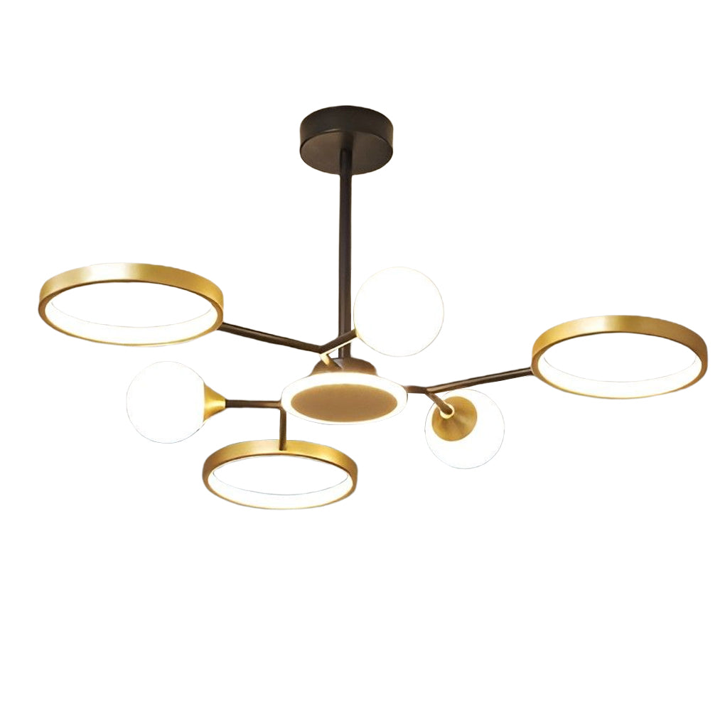 6 Lights Circles LED Modern Ceiling Light Chandelier Hanging Lamp