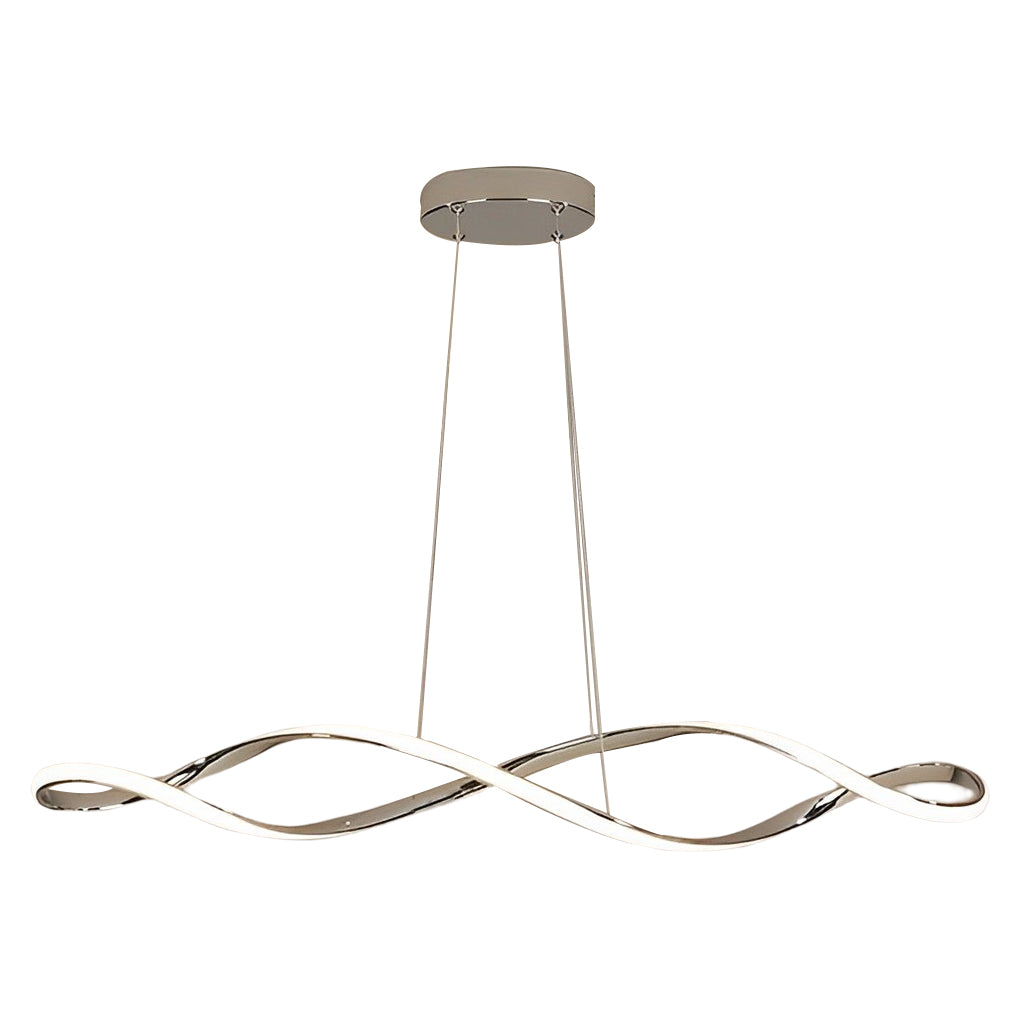 Creative Waves Stepless Dimming LED Electroplated Modern Pendant Light