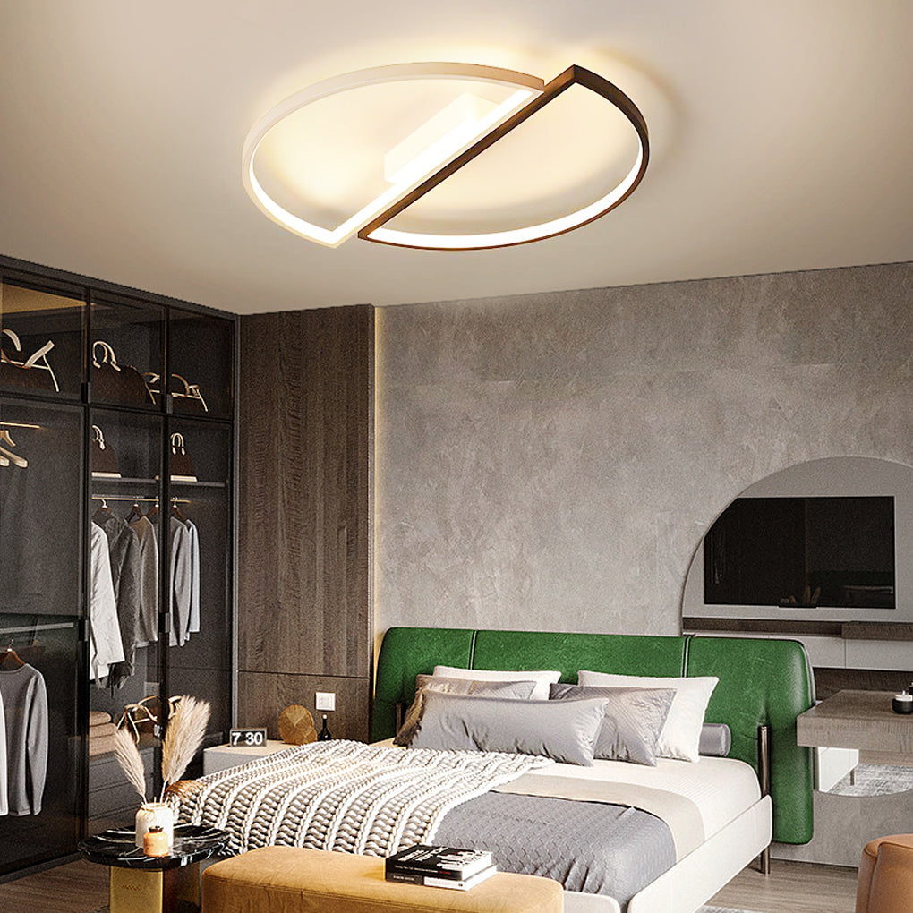 Creative Semi Circles Dimmable LED Modern Ceiling Light Flush Mount Lighting