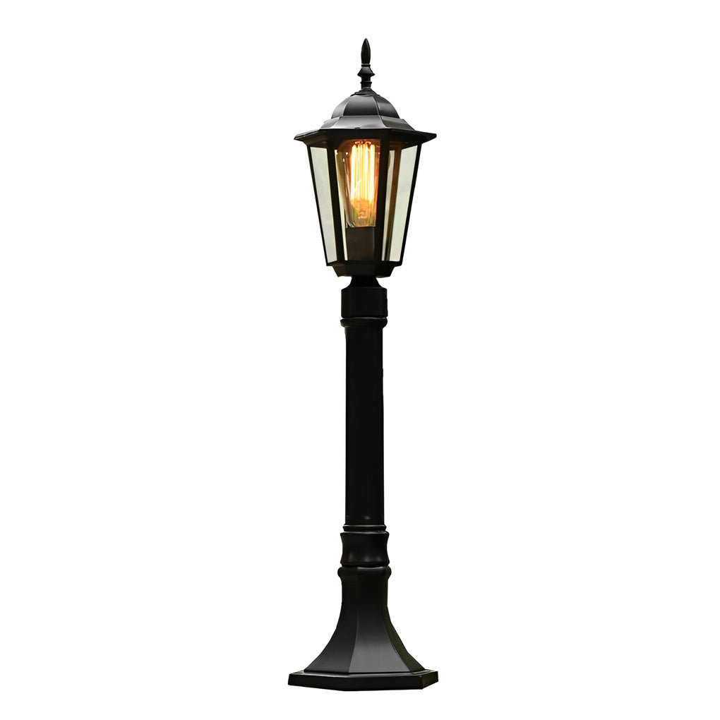 Elegant Traditional Black Post Path Light Waterproof E27 LED Lamp