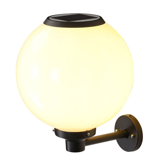 Round Three Step Dimming LED Solar Wall Lights – Waterproof Outdoor Lamp
