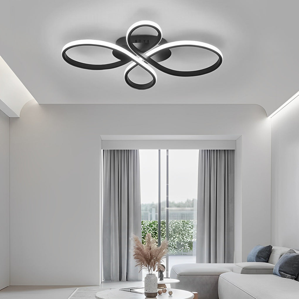 Intertwined Flower Shaped LED Modern Ceiling Light – Flush Mount